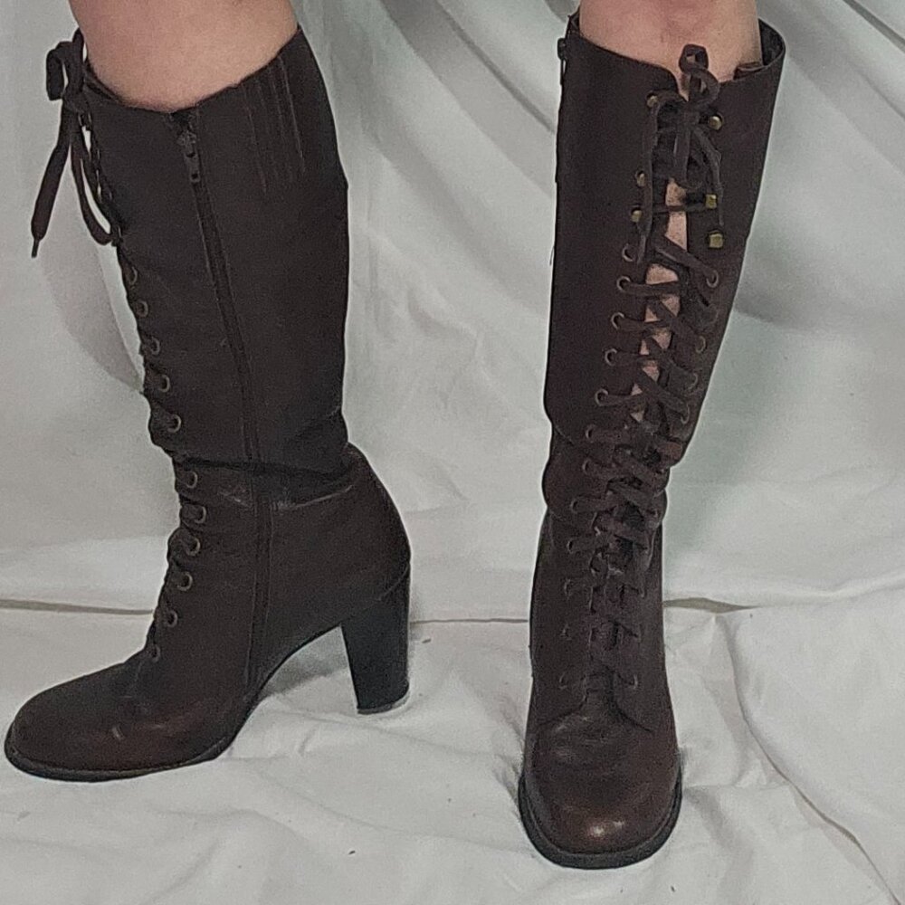 F&F Signature Brown Block-Heel Boots – Size 7.5